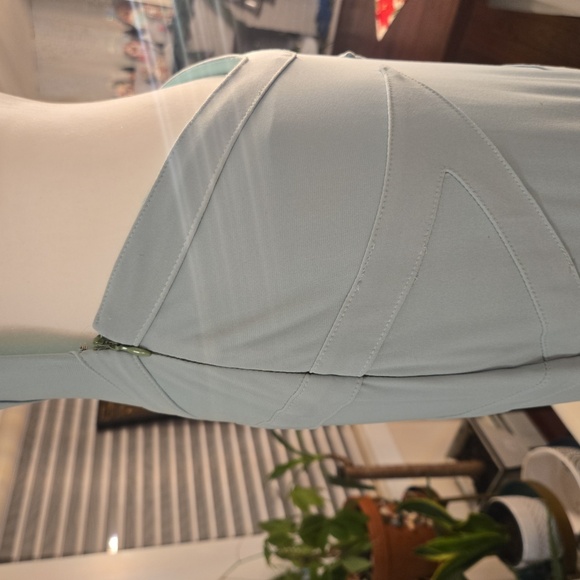 Jovani Womens Strapless Open Back Stretch Full Length Evening Gown Green Size 6 - Picture 6 of 13